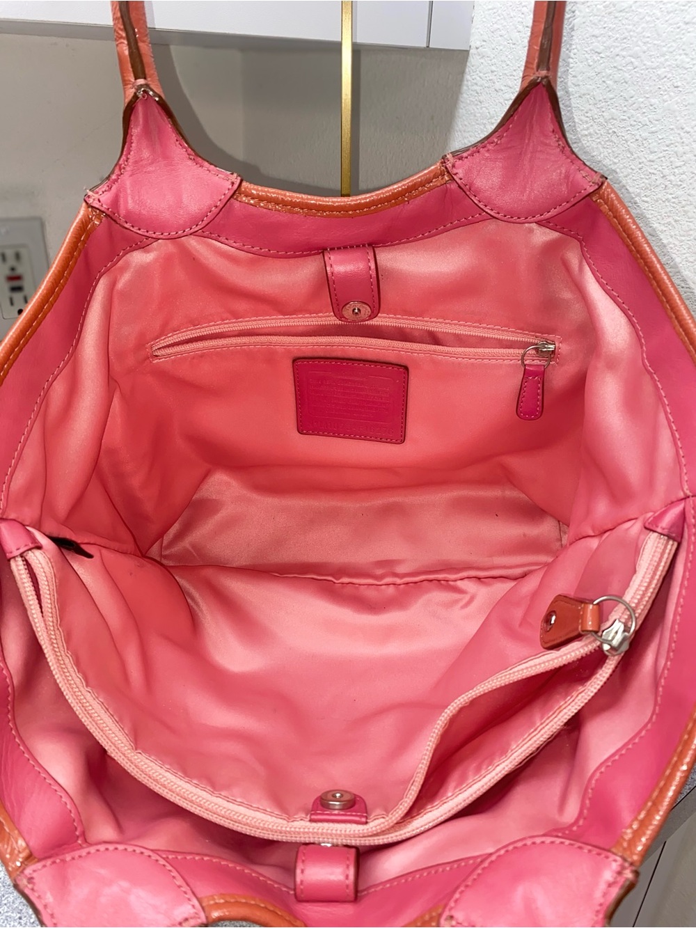 Coach Bleeker Signature Floral Tote Pink Trim Daisy Flower Applique 3 Piece Set - Picture 15 of 15
